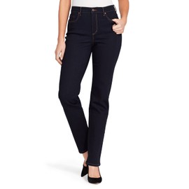 Gloria Vanderbilt womens Amanda Classic High Rise Tapered Jean, Rinse Noir, 16 Petite Short