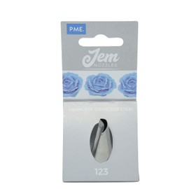 PME NZ123 JEM Large Petal / Ruffle Piping Nozzle no. 123, Silver