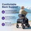 BlessReach Rollator Walkers for Seniors with Seat, Lightweight Walker, Blue