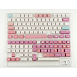 ILYCHEEGAMI PBT keycaps XDA Cute Pink keycaps Dye Sublimation Universal Mechanical Keyboard keycaps Compatible with Cherry MX switches,Gateron,Kailh TTC JWK Kawaii pbt keycap Set Keyboard keycaps