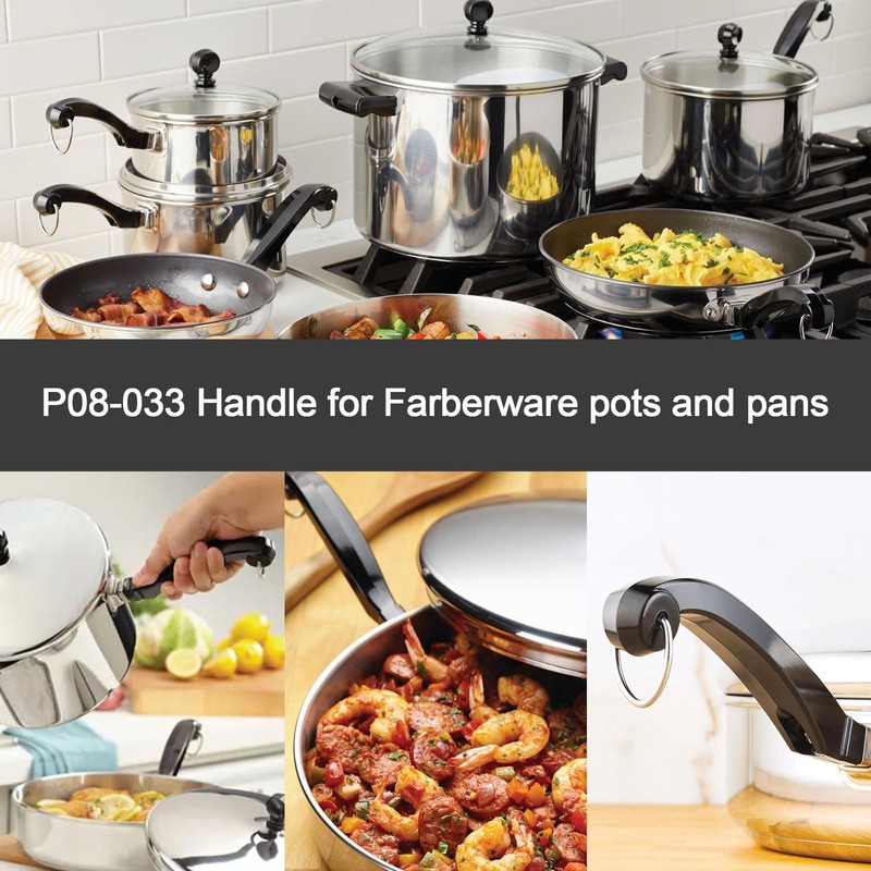 Llhhs 2pcs Fry Pan Handle P08-033 for Farberware Pots Replacement