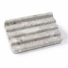 Karibiber - Jabonera de mármol gris para encimera de cocina,