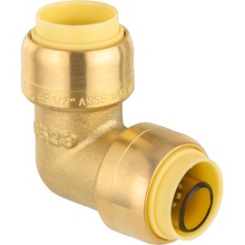 (Pack of 20) EFIELD 1/2-inch 90-Degree Elbow, Push-Fit Brass Fittings to Connect Copper, PEX, CPVC Pipe with 1/2" Disconnect Clip, UPC Certified
