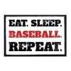 Eat. Sleep. Baseball. Repeat. Morale Patch | Hook and Loop
