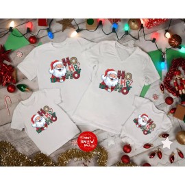 Santa Ho Ho Ho Xmas T-Shirt – Cute Holiday Graphic Cotton Unisex Tee