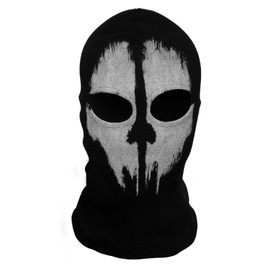 ChAmBer37 Gesichtsmaske, Motiv Call of Duty: Ghosts (Skelett-Kopf), Totenkopf-Motiv, Sturmhaube 09, Schwarz