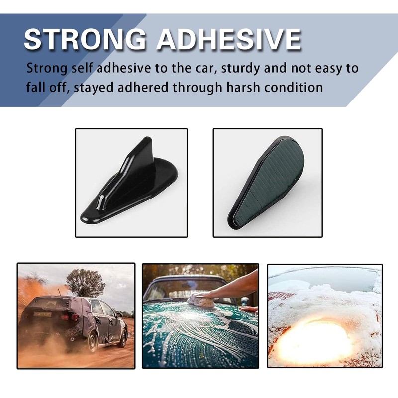 Flygun 10 PCS Car Shark Fin Tail Simulation Antenna, ABS