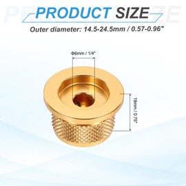 sourcing map 2Pcs Aluminium Knurled Potentiometer Knobs 1/4" Volume Tone Control Top Hat Knob for Guitar Instruments Audio Mixer Amplifier Silver