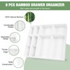 Bxngjuj Bamboo Drawer Organizer Set, 8 PCS Multi-Use Wood Drawer
