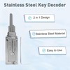 SS001 Pro Stainless Steel Key Decoder,2 in 1 Pick and