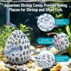 Obfuscate Shrimp Hides for Aquarium, Realistic Coral Rock Aquarium Decor