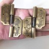 4Pcs Antique Brass Visible Hinges, 2" Furniture Cabinet Drawer Double