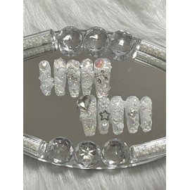 Mongul Gyaru Handmade Nail Tips - Long Ballerina / 몽글 갸루 수제네일팁 - 롱 발레리나