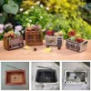 Retro Radio Flowerpot Resin Planter Decorative Vase for Home Office