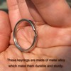 Key Rings, 3/4" 20mm Split Round Metal Silver Keyring for