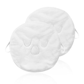 2 Pack of Hot Compress Towels, Three-Hole Hanging Ear Facial Heat Therapy Towel, Steamed Facial Towel, Hot and Cold Compress Facial Towel, Wet Compress Facial Towel