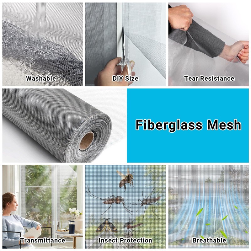 Magnetic RV Window Screen, Max 36 x 56" + Corner
