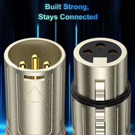 J&D XLR Microphone Cable, Balanced XLR Male to XLR Female Colored Mic Cables, Gold Plated 3 Pin XLR Speaker Cables for Mixer, Amplifiers, Recording, 5 Pack, 6 ft