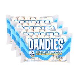 Dandies Vegan Marshmallows, No Artificial Flavorings, Food Dyes, Corn Syrup, or Gelatin, Perfect for Roasting, S’mores, or Snacking (4 Pack, 10 oz)