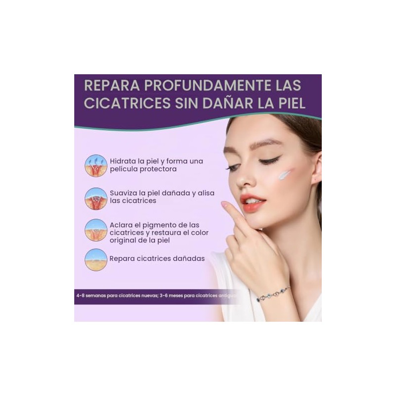 Crema Silicona Cicatrices Gel Tratamiento Avanzado Eliminar Estrías Antiguas Recientes
