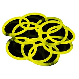 The 100 Pack Premium Glowhouse Glow Stick Bracelets Individual Colours (Yellow)