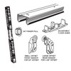 E-Z Roll Sliding Door Track Set - 58-1/2" Track for