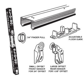 E-Z Roll Sliding Door Track Set - 58-1/2" Track for 5 ft Door Opening