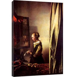 GRANDART.COM - Girl Reading a Letter - Canvas Wall Art By Johannes Vermeer