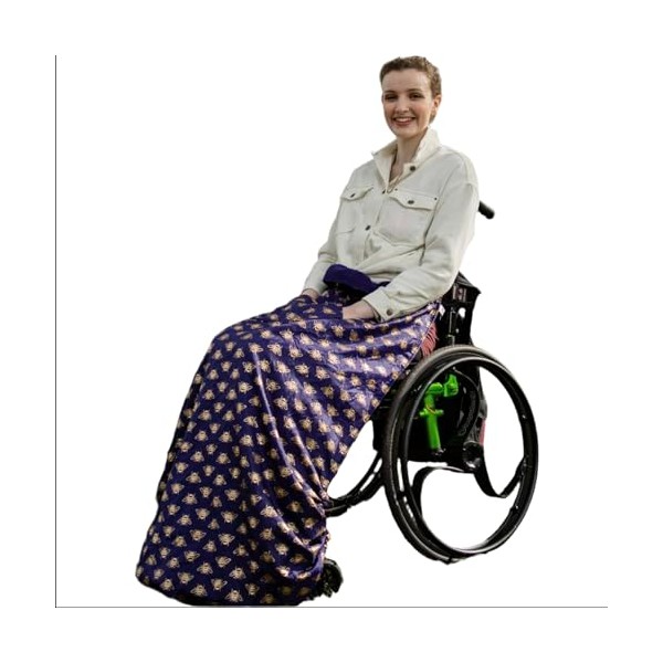 BundleBean XL Large Long Adult Size Fleece-Lined Wheelchair Cosy Cover