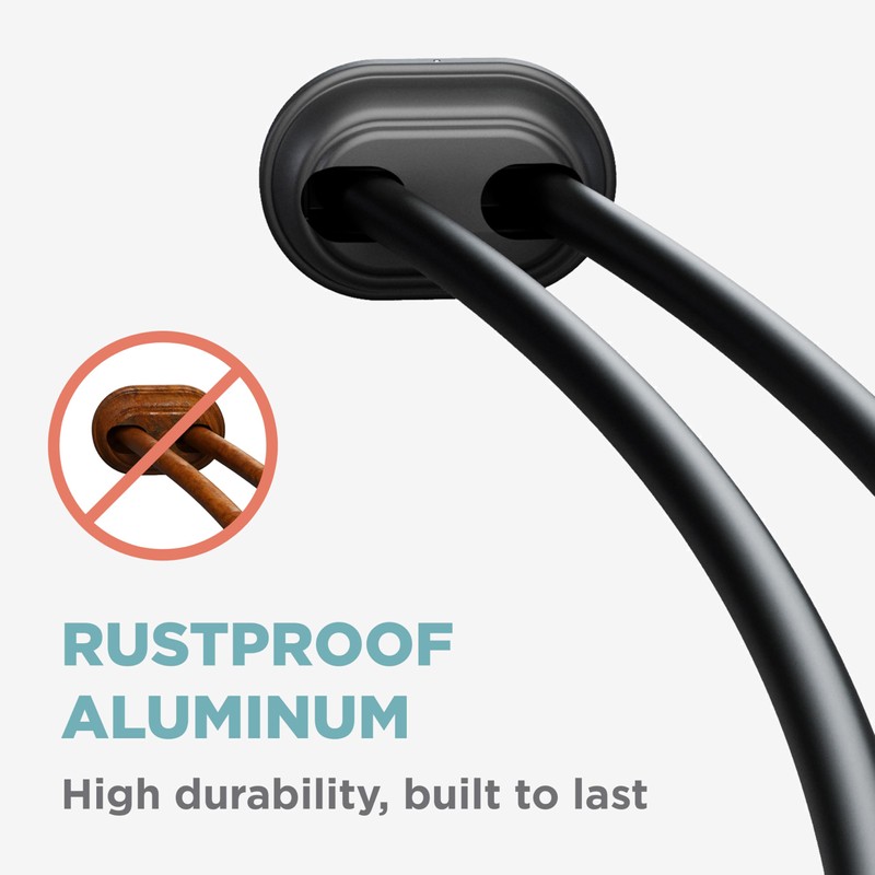 Zenna Home Rustproof Double Curved Shower Curtain Rod, No Drill