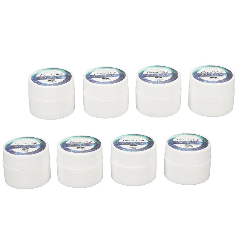 Holographic Nail Polish Set 8 Colors Glitter Smoothing Texture Nail