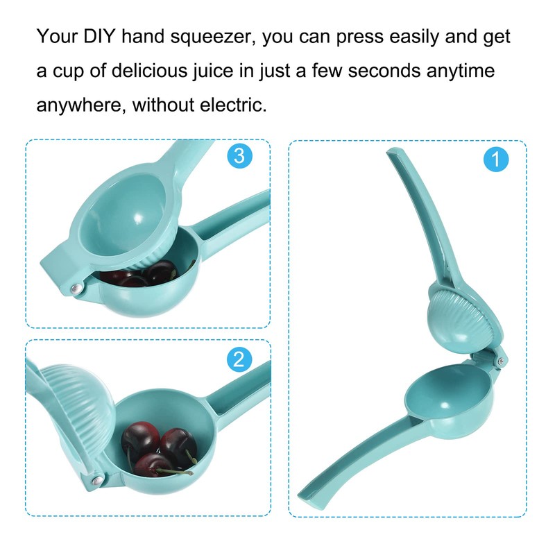 sourcing map Manual Hand Squeezer, Aluminium Alloy Lemon Orange Citrus