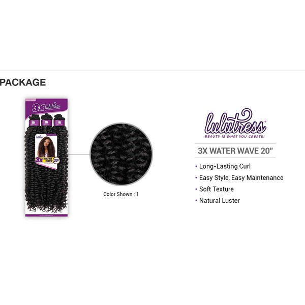 Sensationnel Crochet Braids Lulutress 3X WATER WAVE 20" (5-Pack, 2)
