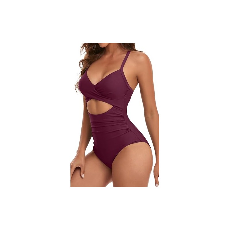 Eomenie Traje de baño de una pieza para mujer, con