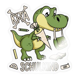 Spreadshirt School Child 2023 Dinosaur Dinosaur Sticker, 10 x 10 cm, Transparent Glossy