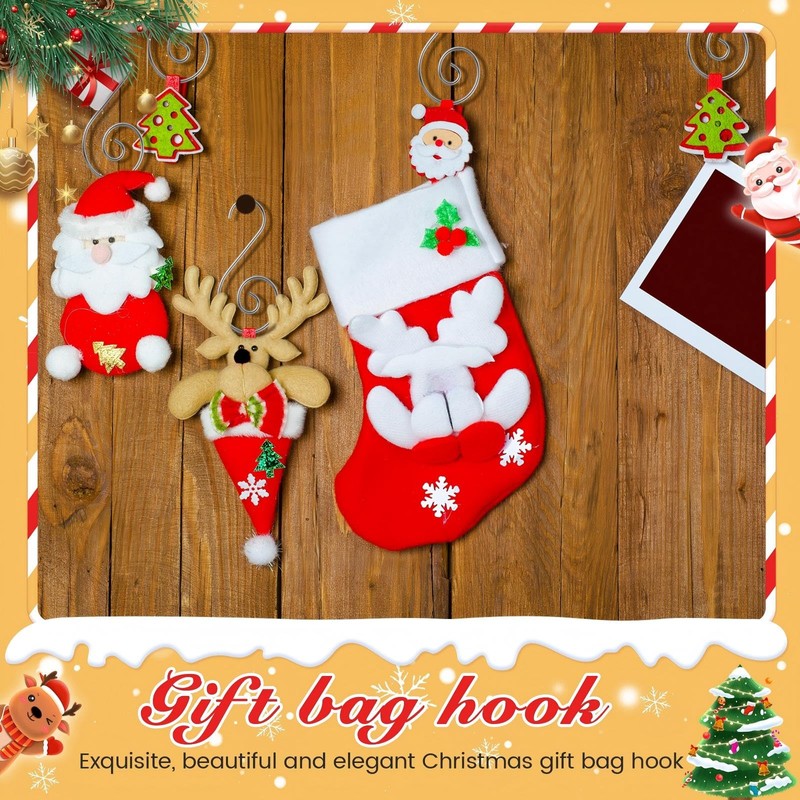 200 Pcs Christmas Ornaments Hooks, 2 Inch and 3.1 Inch