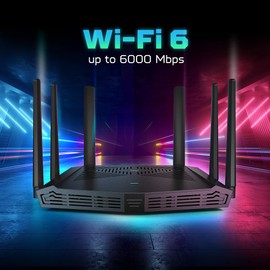 Predator Connect W6x Wi-Fi 6 AX6000 Gaming Router | Hybrid QoS Compatible with Intel Killer Prioritization Engine | Connect Up to 215 Devices | 2.5Gbps WAN & 4 x 1Gbps LAN | Lifetime Internet Security