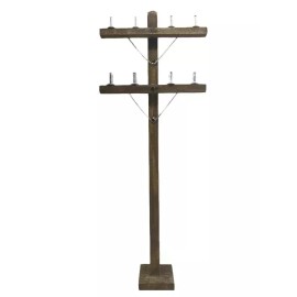 MrTrain 12" (Inch) Model Train Telephone Pole | G Scale |G Gauge | 1 (One) Pole