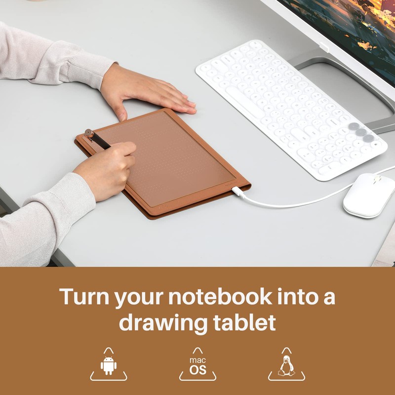 HUION Note 2-in-1 Digital Notebook Drawing Tablet With Battery-free Pen,