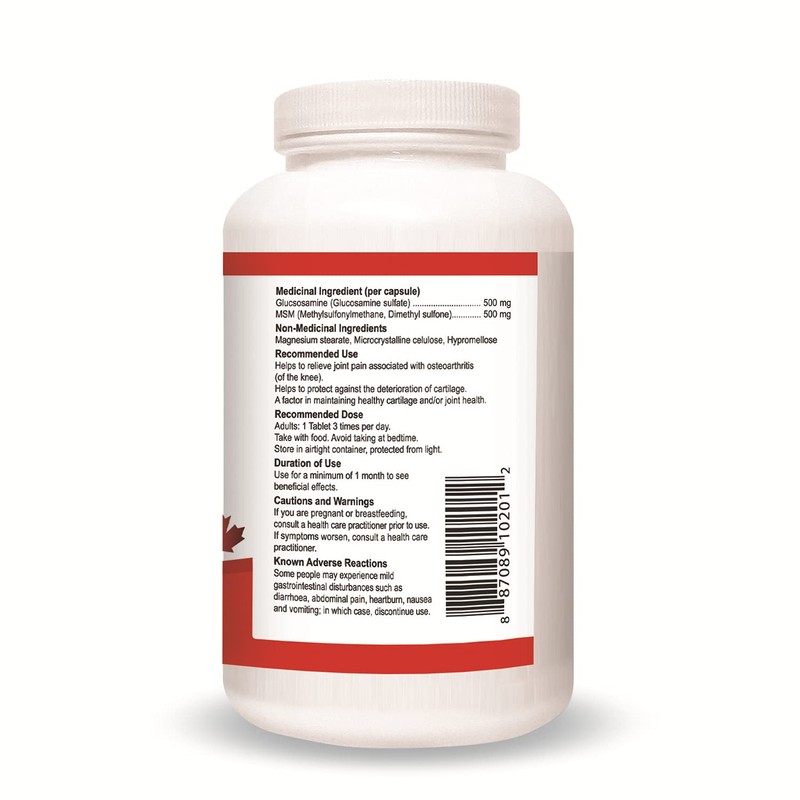 Nutridom Glucosamine Sulfate 500 mg with MSM 500 mg, 300