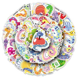 50 Packs Snake Stickers Water Bottles Laptop Phone Motorcycle Computer Guitar Skateboard Hydroflasks Snake Vinyl Sticker Waterproof Aesthetic Trendy Decals for Teens Girls Adults