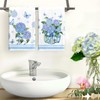 LIOQUN Hydrangea Vase Butterfly Hand Towels, 18x26 Inch, Spring Summer