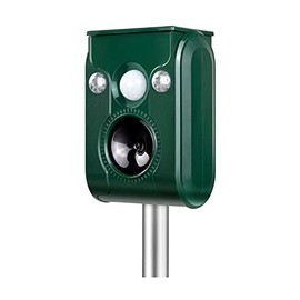 FAYINWBO Latest in 2022 Ultrasonic Animal Repeller.Cat Repellent Outdoor ,Solar Animal Repeller. with Flashing LED Lights Siren Green T01 0