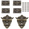 SDTC Tech Retro Bronze Alloy Latch Lock and Engraved Painten