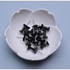 Ruwado 100 Pcs Push Pins Black Plastic Head Thumb Tacks