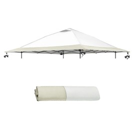 Jorohiker 13x13 Canopy Replacement Top Cover,Single Tier Waterproof Instant Canopy Vented Top，Silver Coated Oxford Pop Up Canopy Replacement Cover for Outdoor Garden Camping(Top Only,396 * 396cm