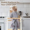 Foldable Toddler Tower Preassembled Kitchen Step Stool, Folding Tower for