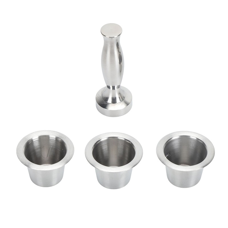 3pcs Refillable Coffee Capsule 304 Stainless Steel Coffee Pods with