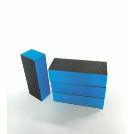 YUBO 10 Pcs 3 Way Nail Sanding Buffer Block Polisher Buffing File 80 for Gel Acrylic Nails for Natural Nail Pedicure Manicure Files(blue)