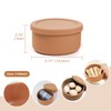 XU&PEIQI 24oz Silicone Food Storage Containers,Round Bowls with Lids -